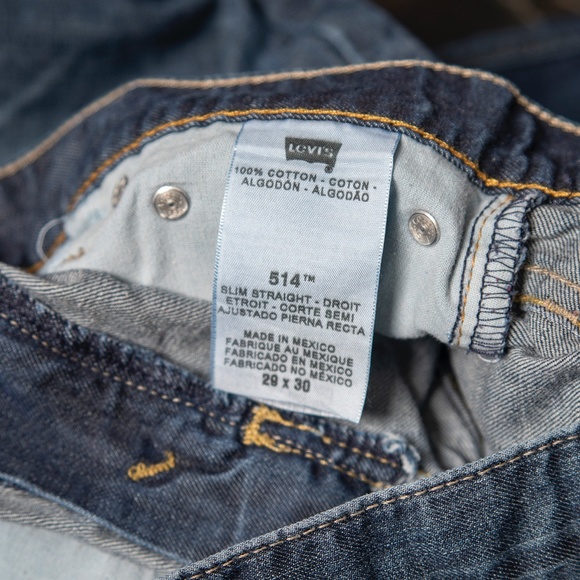 Levi's 514 Slim Straight Medium Wash Jeans W 29 - Picture 6 of 7